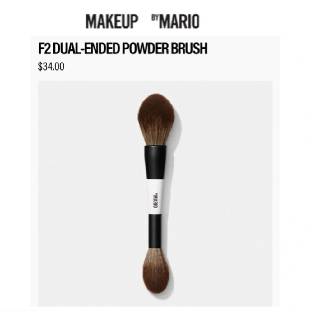 MAKEUP by MARIO F2 F2 DUAL-ENDED POWDER BRUSH   ~NEW~